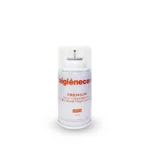 Hygieneco odor counteractant antibacterial fragrance spray in a white aerosol can for hygiene and odor control.