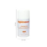 Hygiene aerosol deodorant spray bottle with antibacterial and odor counteracting properties, ideal for maintaining hygiene in commercial and hospitality environments.