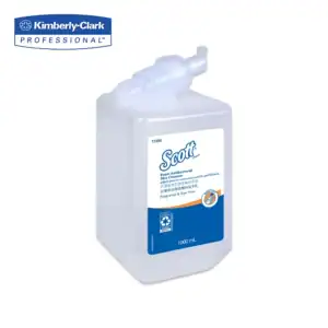 Scott foam antibacterial skin cleanser, 1000ml, fragrance and dye-free, professional hand hygiene, hospital-grade sanitizing solution, Kimberly-Clark, hygiene product for medical and facility use.