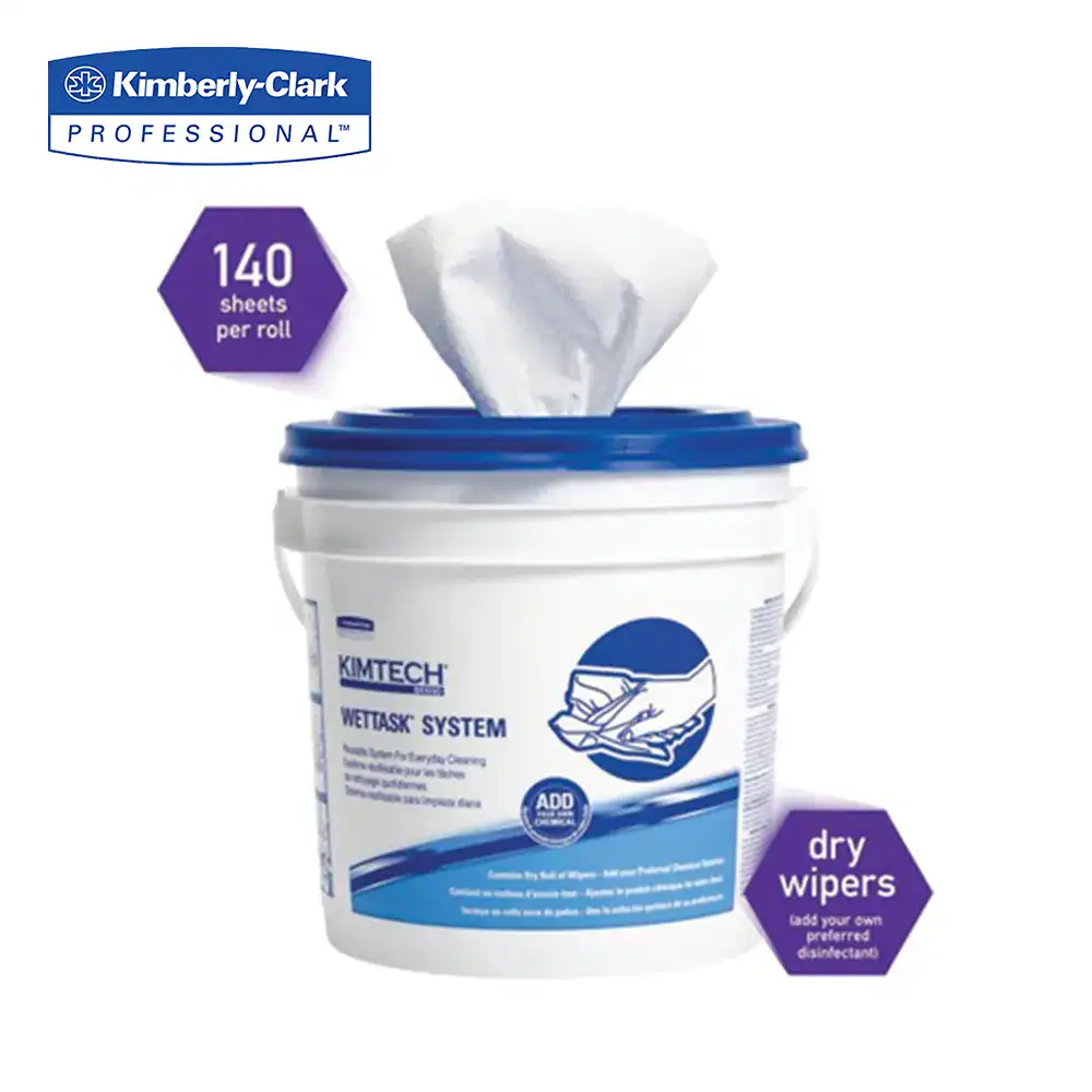 Kimtech WETTASK SYSTEM (For Disinfectants and Bleach) Kimtech WetTask System disinfectant wipes and dry Wipers for commercial cleaning and hygiene in Asia.