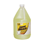 Liquid bleach cleaning solution, odor and stain remover, professional-grade disinfectant for commercial and industrial use.