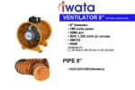 8-inch portable industrial ventilator and flexible duct pipe for construction and ventilation applications | Beyond Hygiene Asia.