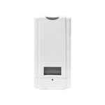 Dispenser for hand sanitizer or disinfectant, white wall-mounted sanitizing station, touchless hygiene product for commercial and hospitality environments, Beyond Hygiene Asia.