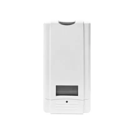 Dispenser for hand sanitizer or disinfectant, white wall-mounted sanitizing station, touchless hygiene product for commercial and hospitality environments, Beyond Hygiene Asia.