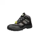 Waterproof safety work boot with slip-resistant sole for industrial and outdoor use. Ideal for construction, manufacturing, and harsh environments requiring durable footwear.