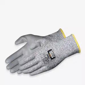 SAFETY JOGGER GLOVES SHIELD Description HPPE liner Polyurethane grip Anti Cut level 5/C TMD - 100 test DNF Free Color: Light Gray