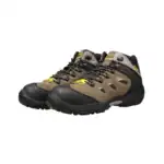 Waterproof safety work shoes with durable leather and anti-slip sole for industrial and construction environments. | Beyond Hygiene Asia provides safety footwear solutions for enhanced workplace safety. | The image features a pair of sturdy waterproof work shoes designed for safety and comfort, ideal for industrial and construction use, emphasizing durability and anti-slip features to ensure worker protection. | relevant.
