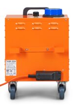 High-pressure mobile cleaning machine used for industrial and commercial hygiene applications, featuring durable design and easy mobility, ideal for sanitation tasks.
