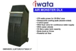 Air monsters air purifier for large spaces, energy-efficient air cleaning, features honeycomb cooling pads and powerful airflow, ideal for maintaining clean air in commercial or industrial settings.