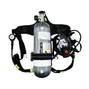 Portable scuba diving oxygen tank with regulator and mask for safety and health compliance.
