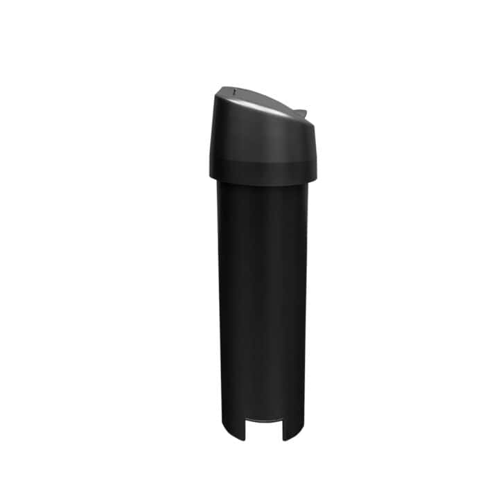Black automatic soap dispenser for touchless hand hygiene sanitation. Ideal for commercial, healthcare, and hospitality settings to promote effective hygiene practices and reduce cross-contamination.
