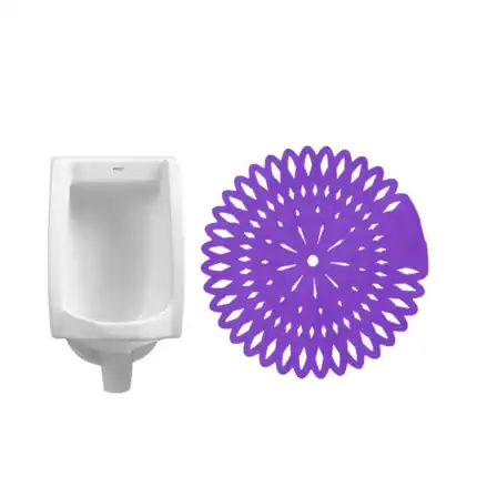 Urinal with cleaning brush accessory from Beyond Hygiene Asia, designed for hygienic restroom maintenance and sanitation solutions.