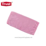 Soft pink microfiber cleaning cloth for hygiene, sanitation, and cleaning purposes by Beyond Hygiene Asia.