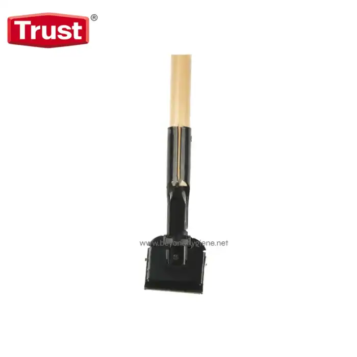 Trust cleaning equipment with wooden handle for effective hygiene solutions in Asian commercial spaces, professionally designed for sanitation and cleanliness.