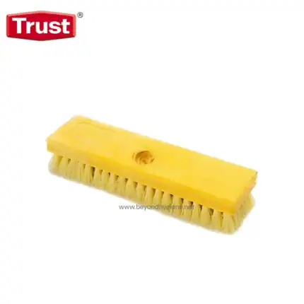 Yellow cleaning brush replacement head for industrial and commercial cleaning, designed for efficient scrubbing and hygiene maintenance. Compatible with Trust brand cleaning equipment for durable performance.