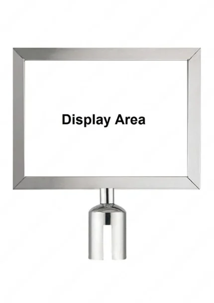 Display area sign for hygiene and sanitation protocols, suitable for commercial and industrial environments.