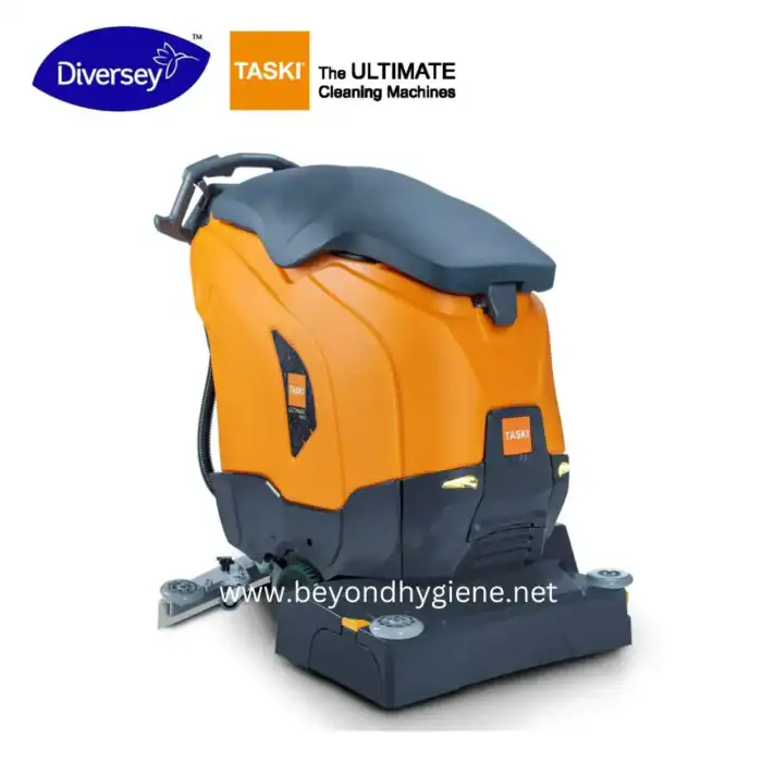 Efficient commercial floor cleaning machine by TASKI, designed for optimal hygiene and sanitation, ideal for professional cleaning services in Asia.