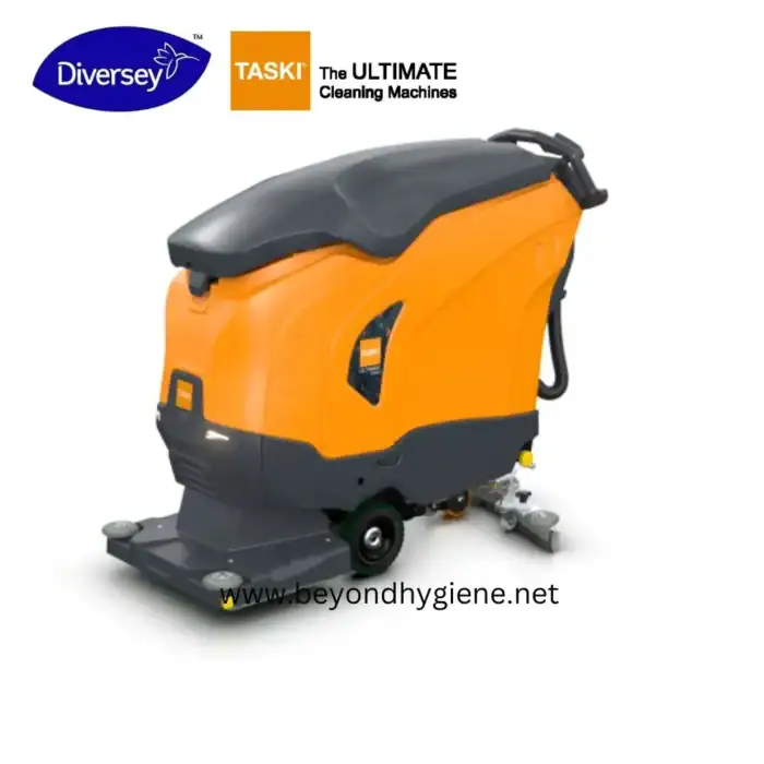 Diversey TASKI industrial floor cleaning machine, powerful and efficient cleaning equipment for commercial and industrial cleaning tasks.