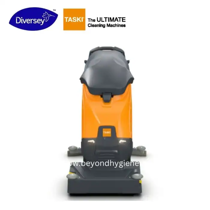 Industrial cleaning machine by Diversey TASKI, designed for commercial hygiene, sanitation, and infection control solutions. Perfect for healthcare, hospitality, and foodservice environments.