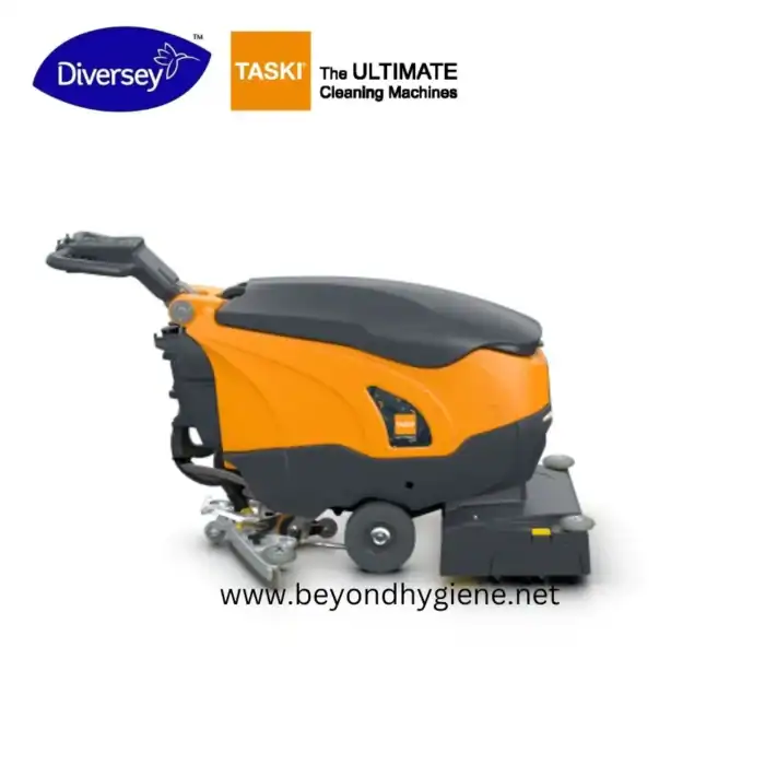 Efficient industrial floor cleaning machine by Diversey TASKI, ideal for commercial cleaning needs, featuring advanced technology and reliable performance from Beyond Hygiene Asia.