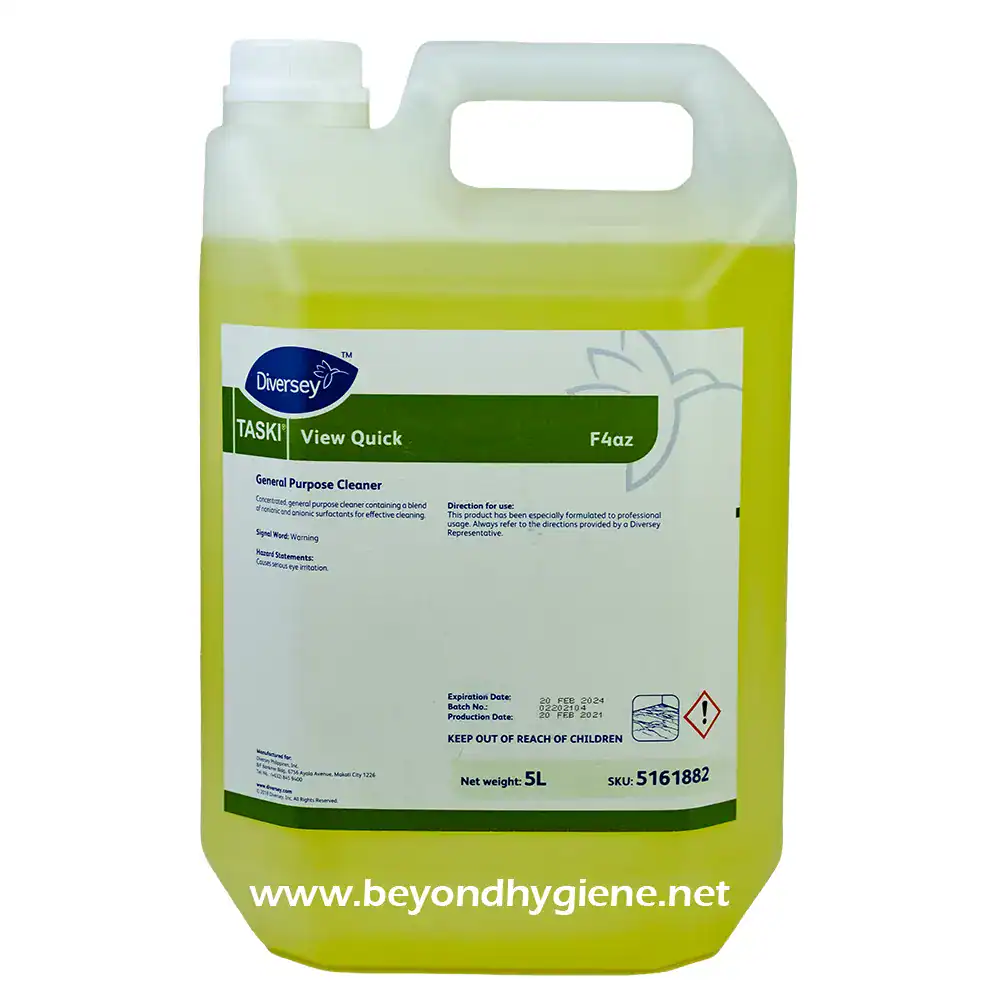 Highly effective general purpose cleaner in a 5L container, ideal for professional hygiene and sanitation needs, offered by Beyond Hygiene Asia.