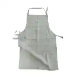 Heavy-duty white apron for sanitation and hygiene tasks, ideal for food processing, cleaning, and industrial applications, featuring adjustable straps for a secure fit.