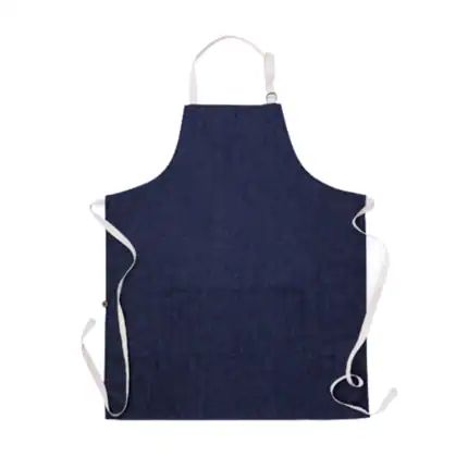 Grey apron with white ties, hospital or kitchen worker protective clothing, durable fabric, hygienic workwear in healthcare and culinary settings, Beyond Hygiene Asia product.