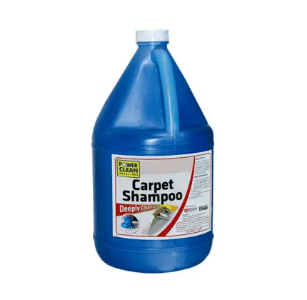 Power Clean Carpet Shampoo for deep cleaning and stain removal, suitable for commercial and residential use, promotes hygienic environments in Asia.