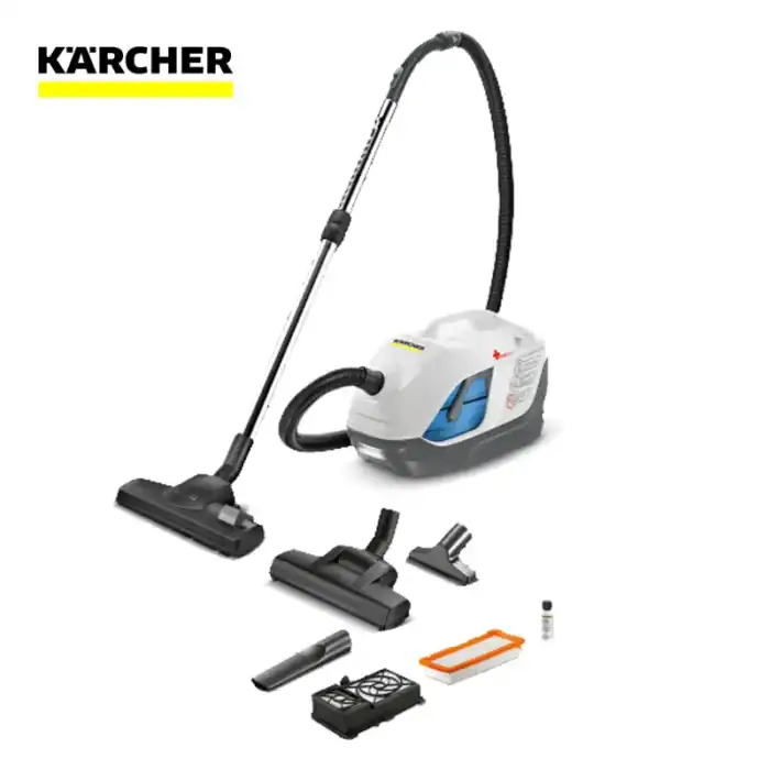 Kärcher industrial carpet cleaner for commercial cleaning in Asia, featuring powerful suction and versatile attachments for deep cleaning in various settings.