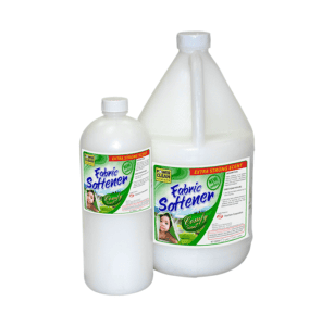 Fabric softener bottles with vibrant labels for laundry, emphasizing strong scent and fabric care, available at Beyond Hygiene Asia.