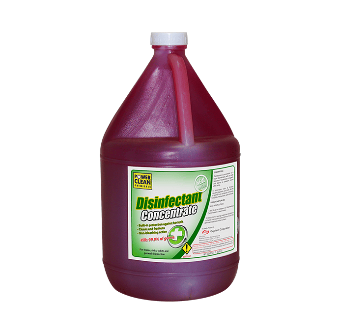 gallon-disinfeccon.png Disinfectant concentrate for industrial and commercial cleaning, effective against bacteria and germs, suitable for surfaces and disinfecting applications in hygiene solutions.