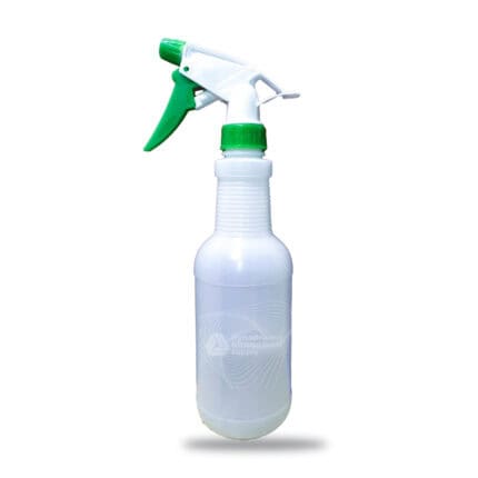 Handheld spray bottle for disinfecting and cleaning, suitable for commercial and residential use in Asia, featuring a trigger spray and eco-friendly design.