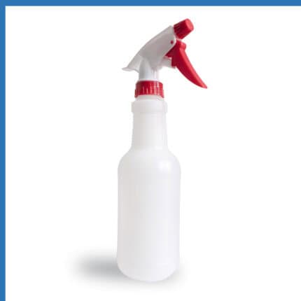 Spray bottle for cleaning and disinfecting, key hygiene supply for commercial and healthcare facilities in Asia.