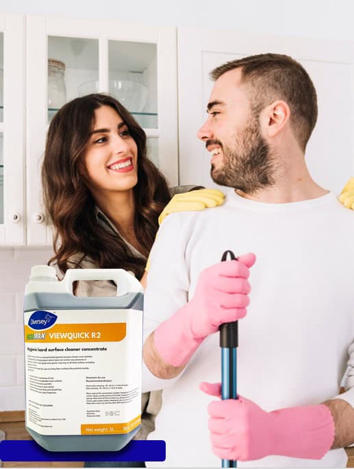 ginee_20240214150811329_5094056889.jpg ViewQuick R2 disinfectant cleaner being used in a professional cleaning scenario, showcasing hygiene and deep cleaning solutions for commercial and residential spaces.