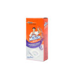 Toilet bowl cleaning strip Mr. Muscle, lavender scent for removing stains and harbor germs, effective hygiene solution for bathrooms, 3 strips per box, by Beyond Hygiene Asia.