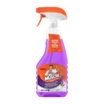 Efficient glass and multi-surface cleaner with spray nozzle, lavender scent, for deep cleaning and stain removal, enhancing hygiene and shine in commercial and residential spaces.