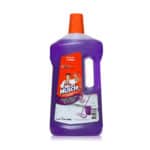 Effective disinfectant and floor cleaner in a purple bottle with an orange cap, ideal for maintaining hygiene and eliminating germs in commercial and medical settings.