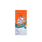 Toilet bowl cleaning strips for stain prevention and germ control, featuring Mr. Muscle branding, pine scent, and effective formula to keep hygiene standards in bathrooms.