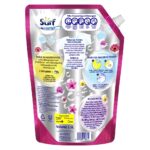 Liquid detergent pouch for laundry and handwashing, eco-friendly and suitable for all types of washing machines, emphasizing hygiene and cleaning effectiveness.