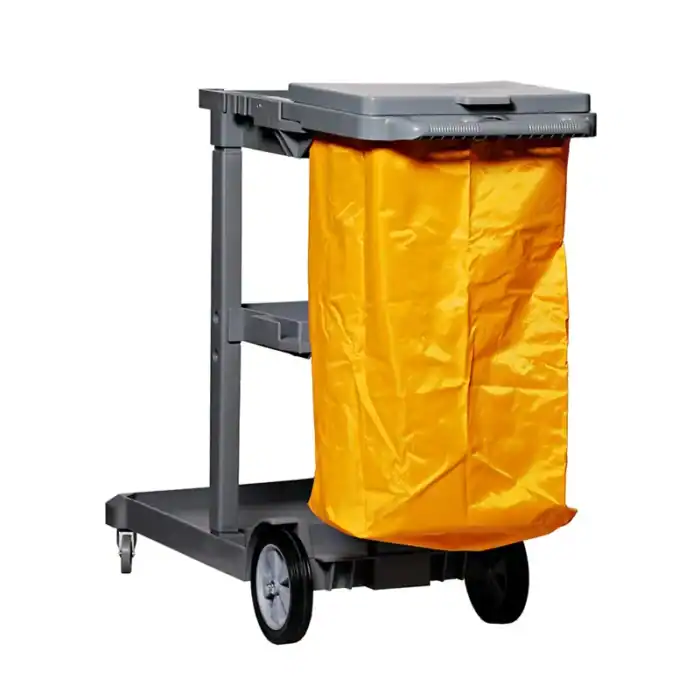 Customized waste disposal cart for hygiene and sanitation in healthcare and commercial facilities.