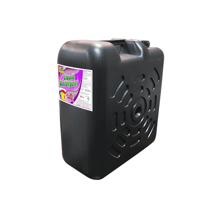 Liquid detergent jerry can for industrial cleaning, suitable for hygiene and sanitation purposes. Perfect for commercial and industrial cleaning applications to ensure cleanliness.