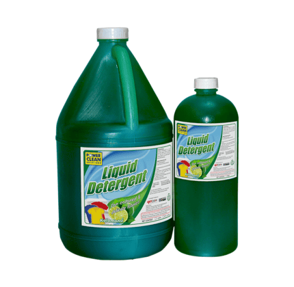 Liquid detergent bottles for industrial and household cleaning in Asia, suitable for colored and delicate fabrics, by Beyond Hygiene Asia.