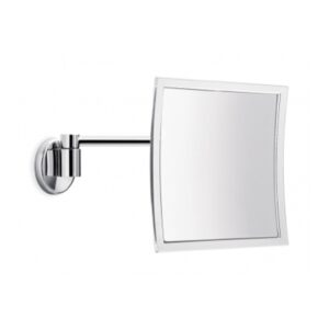 Adjustable wall-mounted mirror for personal grooming and hygiene. Perfect for bathrooms and salons, providing clear reflection and hygienic convenience.