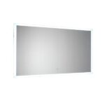 LED backlit mirror with touch sensor, ideal for bathrooms or salons, featuring modern design, anti-fog function, and energy-efficient lighting. Perfect for hygiene-focused environments.