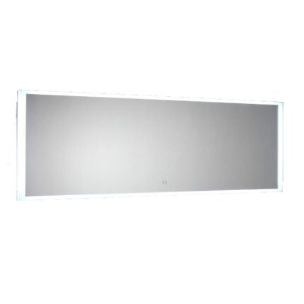 High-efficiency LED mirror with illuminated border designed for modern bathrooms, offering enhanced lighting and aesthetic appeal. Perfect for hygiene, grooming, and skincare routines.