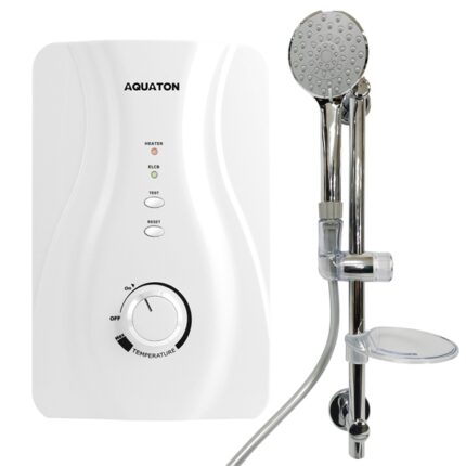 Heating water heater with showerhead from Beyond Hygiene Asia, suitable for commercial and residential water treatment solutions.