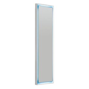 VANITA CASA Bathroom Accessories Mirror RGB 12040 533 S VANITA CASA Mirror Collection Antares EDP Code 10094-00021 Article RGB 12040 533 S Specifications Features • Backlit LED Lighting • 5mm mirror thickness • Matt Lacquered structure • RGB color changinig function • ON / OFF and change of colors by remote control • Safety film backing • 220V, CE, IP44 • Vertical / Horizontal fixing • 16 different colors • Size : 1200H x 400 mm * Note: Must be installed at least 15 cm from the wall or any object.