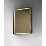 High-end illuminated mirror with LED lighting for modern bathrooms and skincare routines.