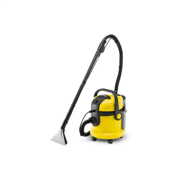 Heavy-duty yellow industrial vacuum cleaner for commercial cleaning and sanitation, ideal for hygiene services in Asia.