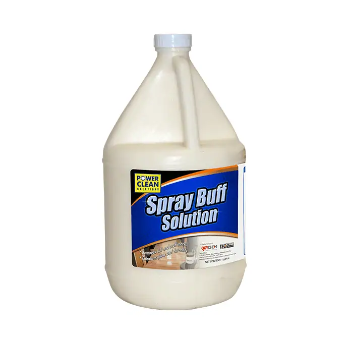 Spray buff solution for floor polishing and maintenance, disinfectant and cleaning supplies from Beyond Hygiene Asia.